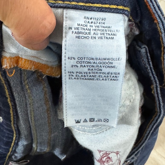 True Religion Joey Bootcut Jeans Flap Pocket Dark Wash Size 31 - Picture 7 of 7
